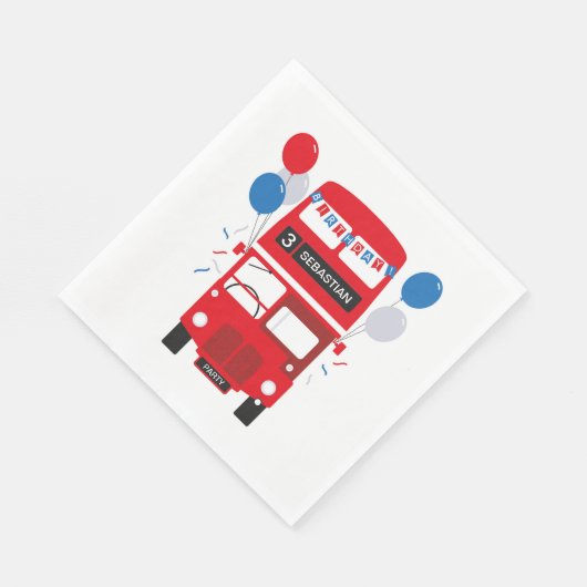 Serviette En Papier Londres Red Bus personnalisées serviettes en papie (Coin)