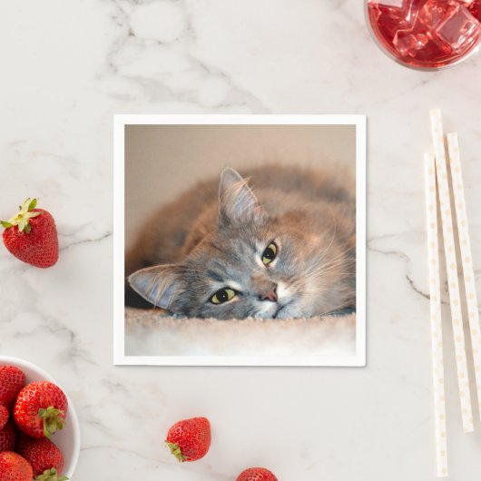 Serviette En Papier Long chapeau bleu russe par Shirley Taylor (En situation)