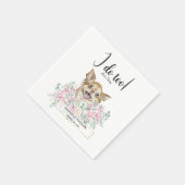 Serviette En Papier Long Haired Chihuahua Chien Mariage Cocktail Napki (Coin)