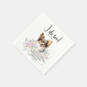 Serviette En Papier Long Haired Chihuahua Chien Mariage Cocktail Napki (Coin)