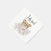 Serviette En Papier Long Haired Chihuahua Chien Mariage Cocktail Napki (Coin)