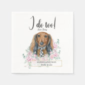 Serviette En Papier Long Haired Dachshund Chien Mariage Cocktail Napki (Devant)