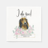 Serviette En Papier Long Haired Dachshund Chien Mariage Cocktail Napki (Devant)