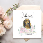 Serviette En Papier Long Haired Dachshund Chien Mariage Cocktail Napki