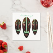 Serviette En Papier Long Tonnerre de Masque Tiki (En situation)