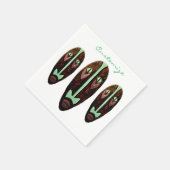 Serviette En Papier Long Tonnerre de Masque Tiki (Coin)