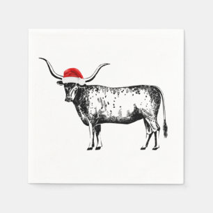 Serviette En Papier Longhorn Christmas Napkin