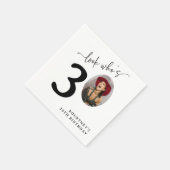 Serviette En Papier Look Who's 30! Modern Photo 30th Birthday (Coin)