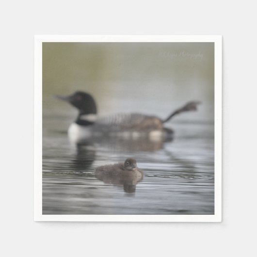 Serviette En Papier Loon aux longues pattes (Devant)