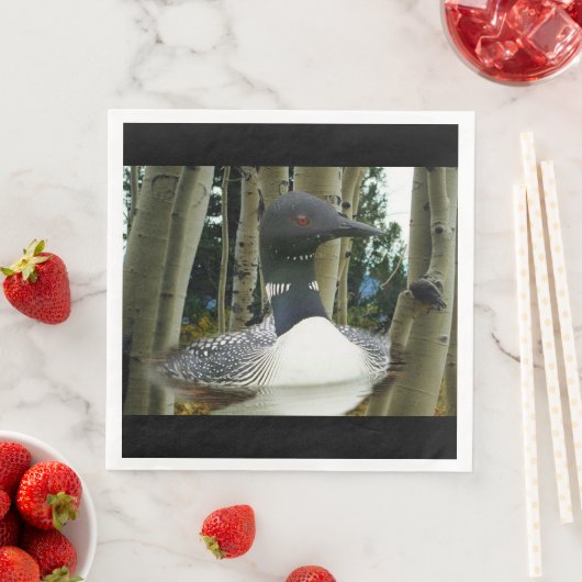 Serviette En Papier Loon sauvage (En situation)