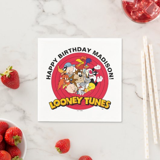 Serviette En Papier LOONEY TUNES™ Character Group | Birthday (En situation)
