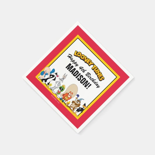 Serviette En Papier LOONEY TUNES™ - Groupe de caractères | Anniversair (Coin)
