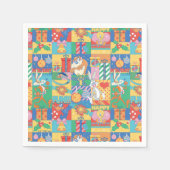 Serviette En Papier LOONEY TUNES™ | Joyeuses fêtes Motif de Noël (Devant)