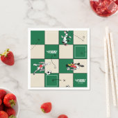 Serviette En Papier LOONEY TUNES™ Soccer Grid Pattern (En situation)