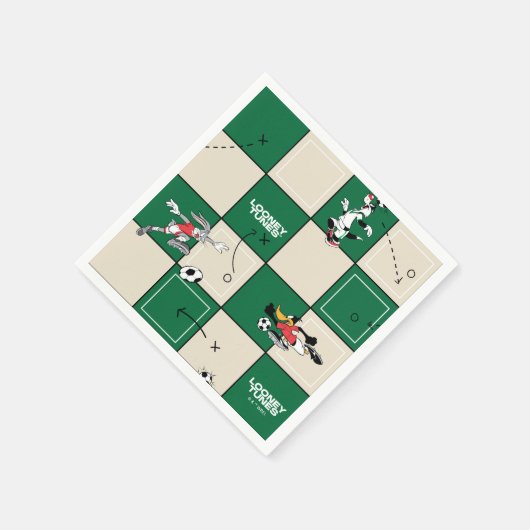 Serviette En Papier LOONEY TUNES™ Soccer Grid Pattern (Coin)