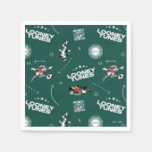 Serviette En Papier LOONEY TUNES™ Soccer Playbook Pattern (Devant)