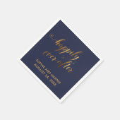 Serviette En Papier L'or et la marine joyeusement jamais après le scri (Coin)