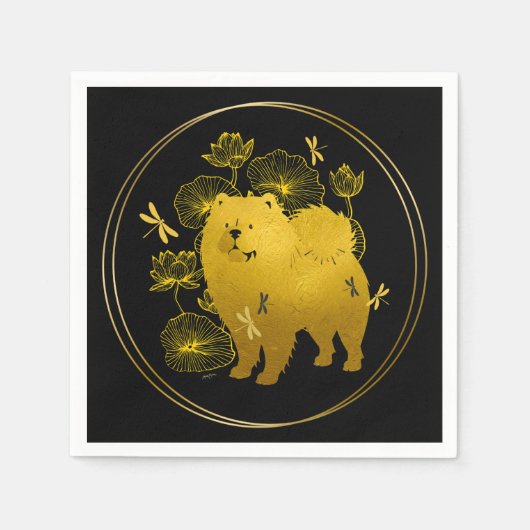 SERVIETTE EN PAPIER LORSQUE LES DRAGONS VOLENT CHOQUER (Devant)