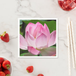 Serviette En Papier Lotus Bloom rose