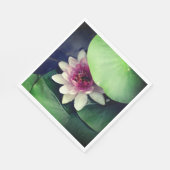Serviette En Papier Lotus Flower Botanical Photographie Papier Napkin (Coin)
