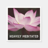 Serviette En Papier Lotus Paisible, Serviettes Lourdement Méditées (Devant)