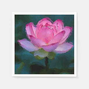 Serviette En Papier Lotus rose