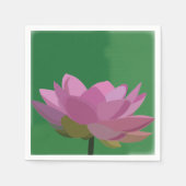Serviette En Papier Lotus Water Lily Fleur rose Floral (Devant)