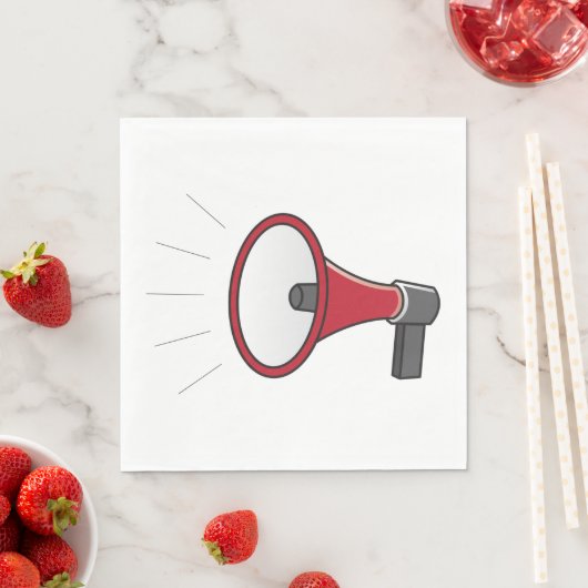 Serviette En Papier Loud Megaphone (En situation)