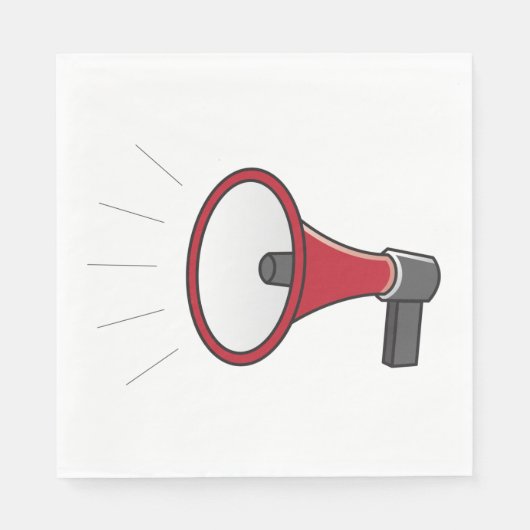 Serviette En Papier Loud Megaphone (Devant)
