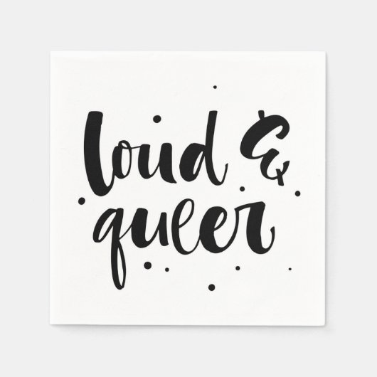 Serviette En Papier Loud & Queer (Devant)