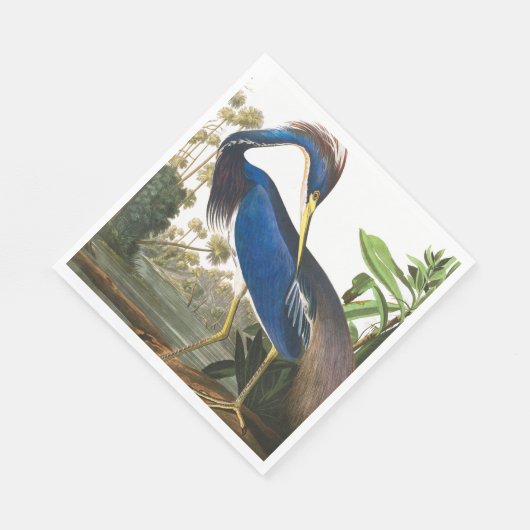 Serviette En Papier Louisiana Heron par John James Audubon (Coin)