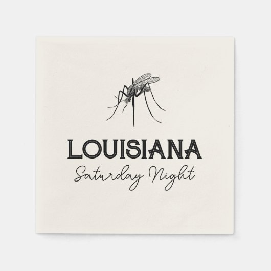 Serviette En Papier Louisiana Saturday Night Personnalisable Napkin (Devant)