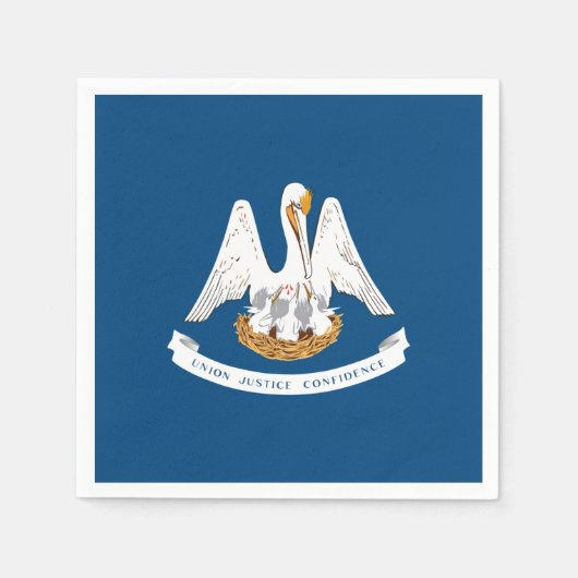 Serviette En Papier Louisianian Flag, Flag of Louisiana (Devant)