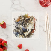 Serviette En Papier Loup (En situation)