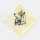 Serviette En Papier Loup (Coin)