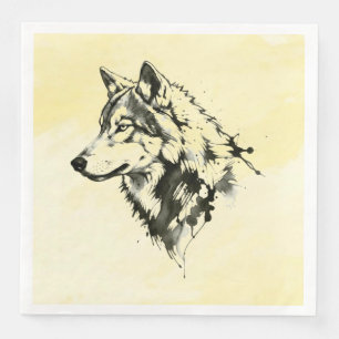 Serviette En Papier Loup
