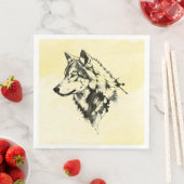 Serviette En Papier Loup (En situation)