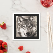 Serviette En Papier Loup (En situation)