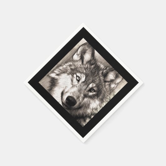 Serviette En Papier Loup (Coin)