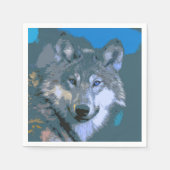 Serviette En Papier Loup 034 (Devant)