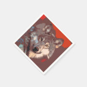 Serviette En Papier Loup 042 (Coin)