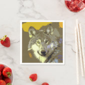 Serviette En Papier Loup 045 (En situation)