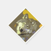 Serviette En Papier Loup 045 (Coin)