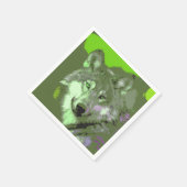 Serviette En Papier Loup 047 (Coin)