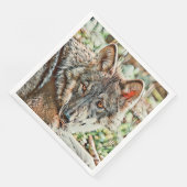 Serviette En Papier loup cinglé (Coin)