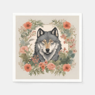 Serviette En Papier Loup Cottagecore