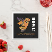 Serviette En Papier Loup-garou classique, Happy Halloween (En situation)