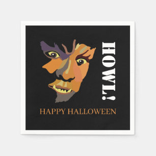 Serviette En Papier Loup-garou classique, Happy Halloween