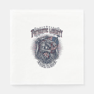 Serviette En Papier Loup-garou patriotique Patriote Horreur Monstre Pa
