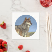 Serviette En Papier Loup mexicain (En situation)